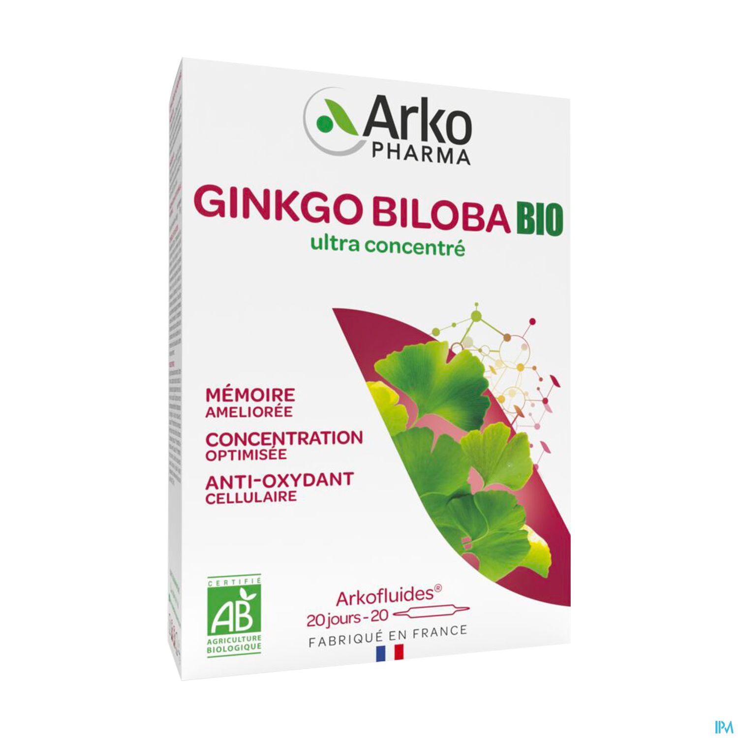 ARKOFL GINKGO BILOBA BIO AMP 20