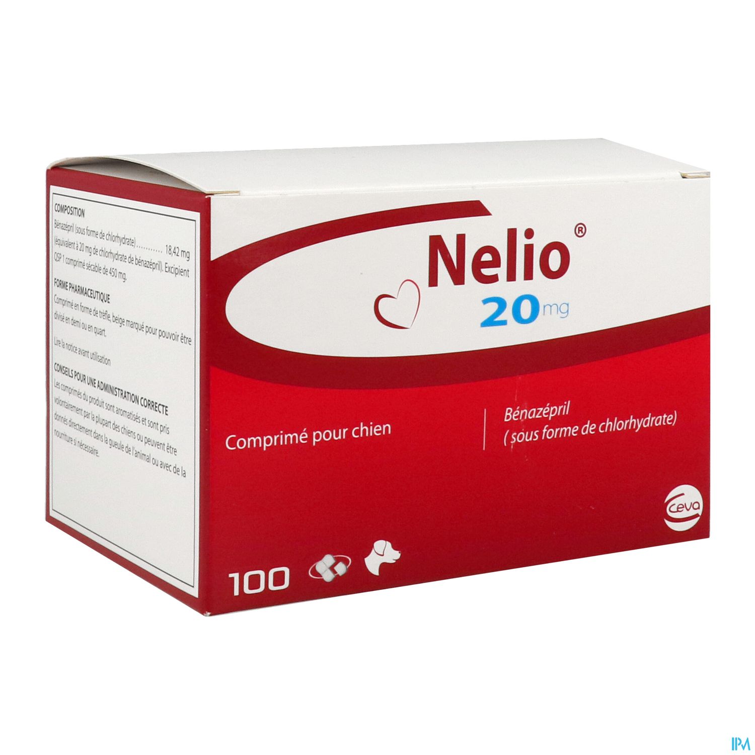 Nelio 20mg Comprime Quadri Chien Plus 20kg 100