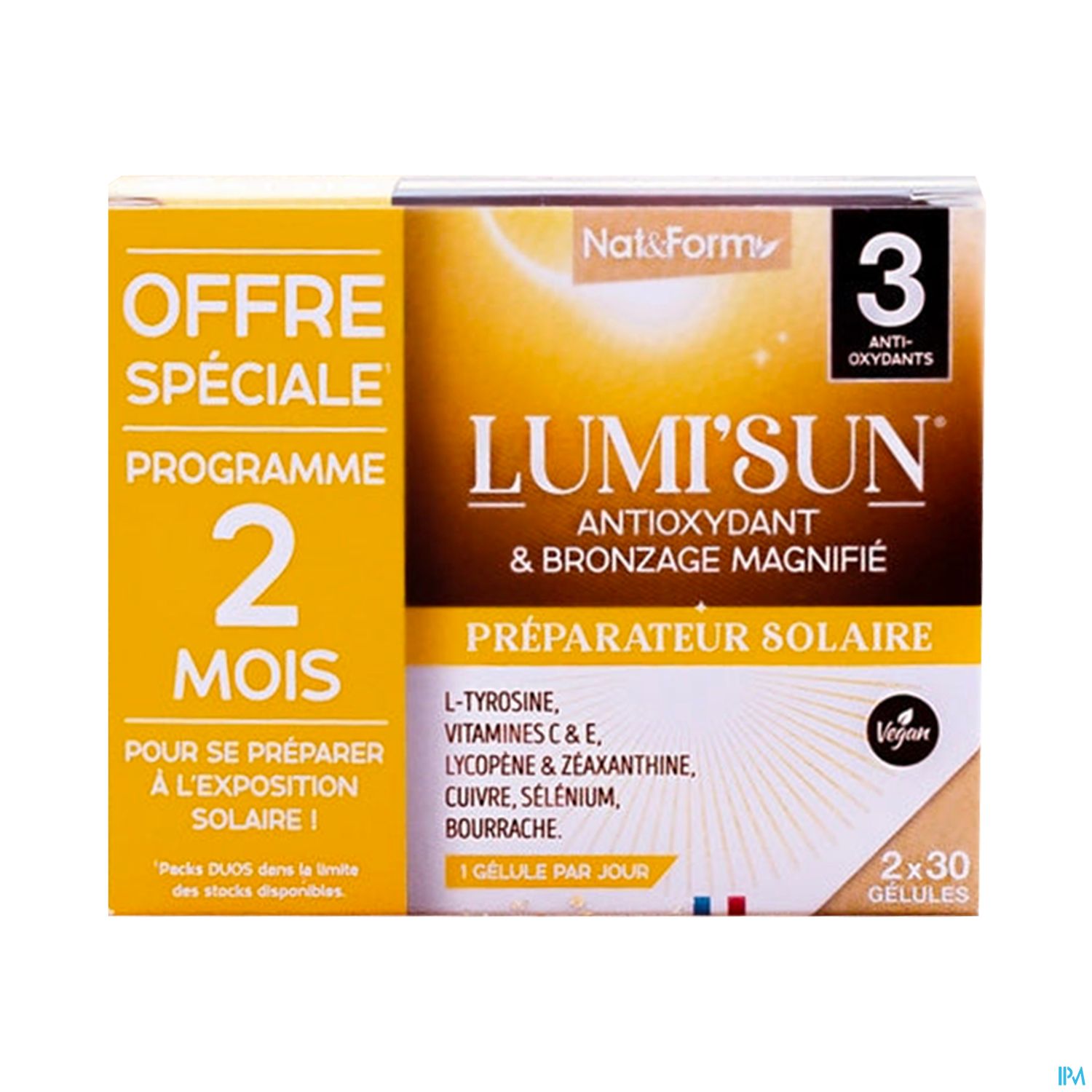 NAT&FORM LUMISUN PREP SOL GELU30X2