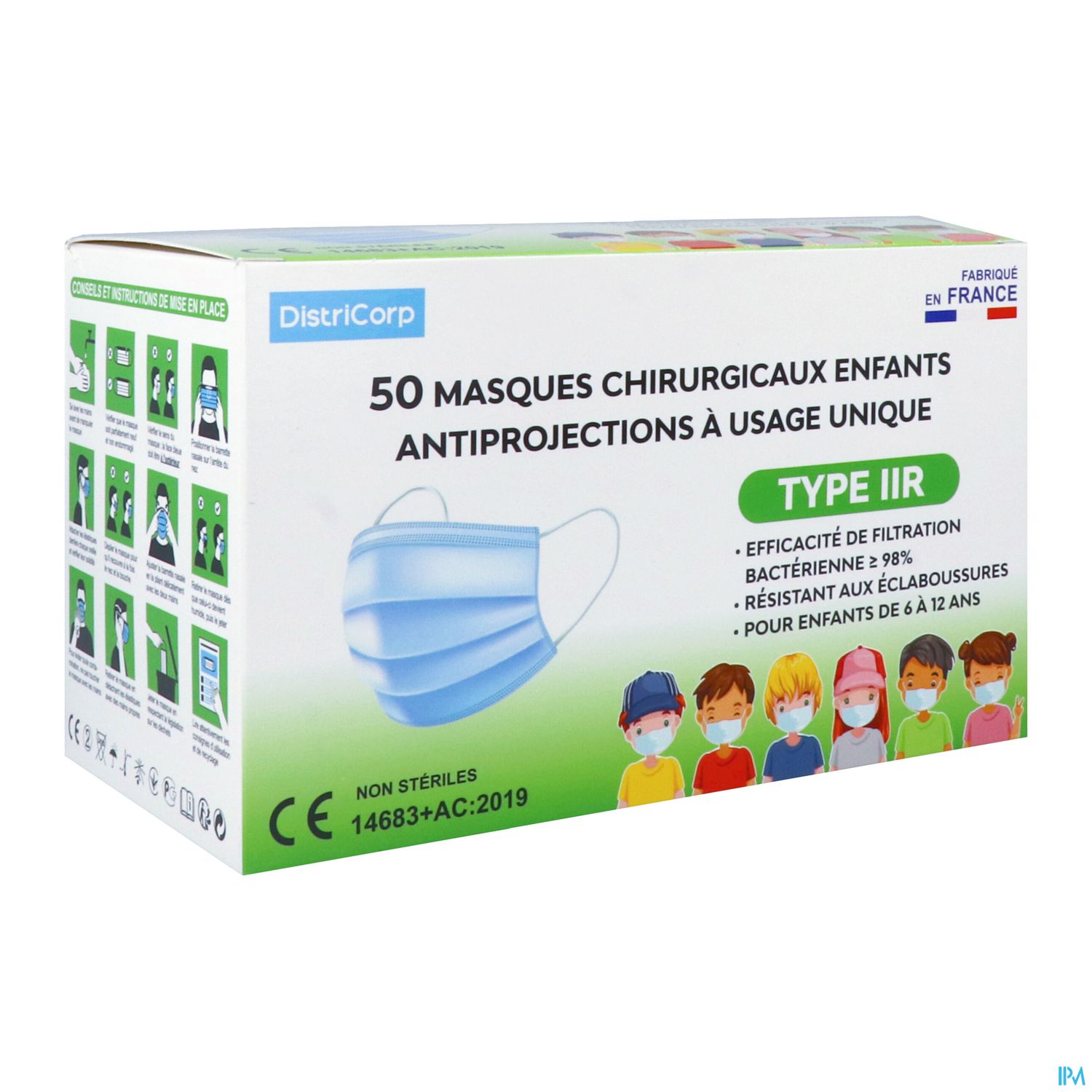 MASQUE ENFANT MULTICOLORE X50
