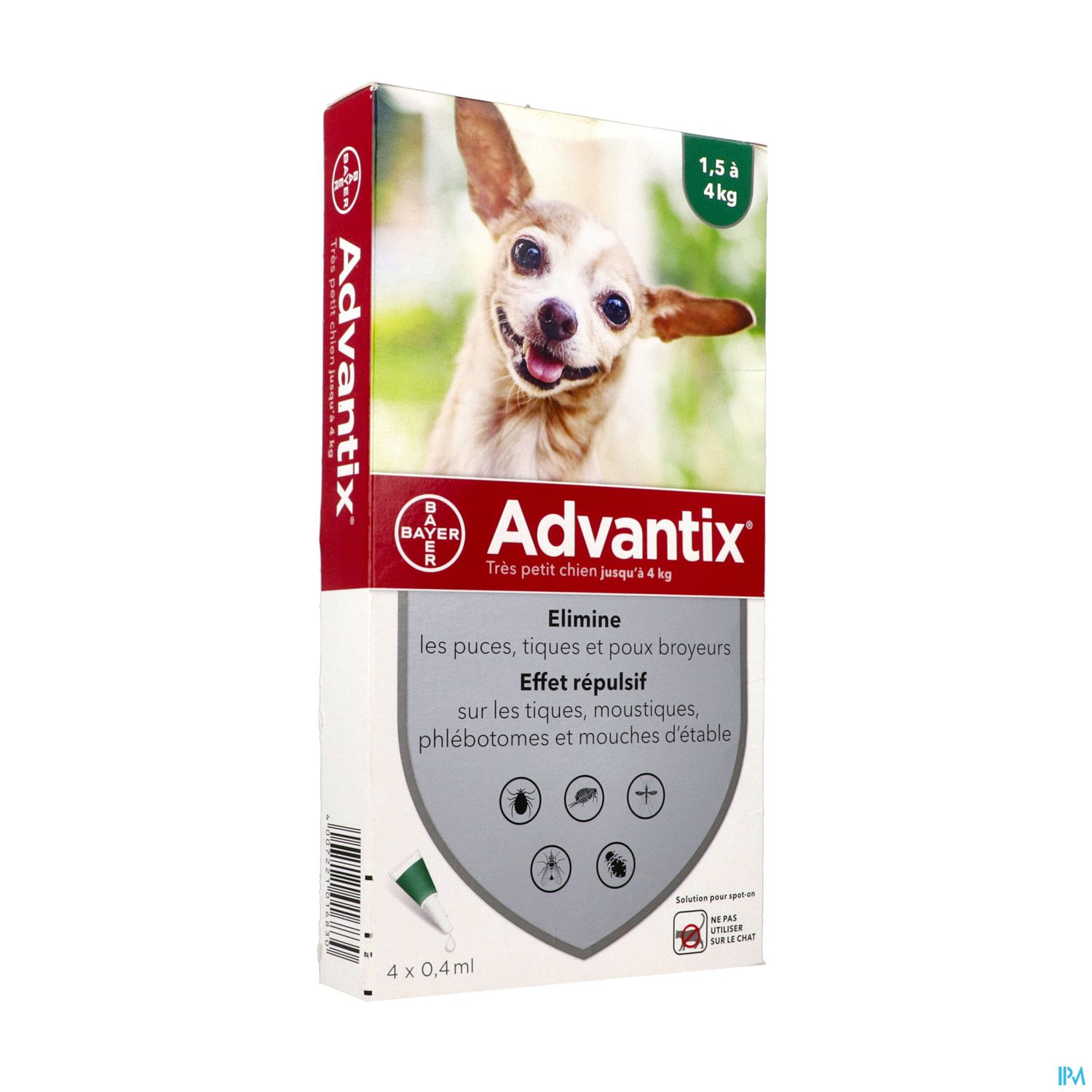 Advantix Chien Tres Petit Spot On Solution 0ml4 4