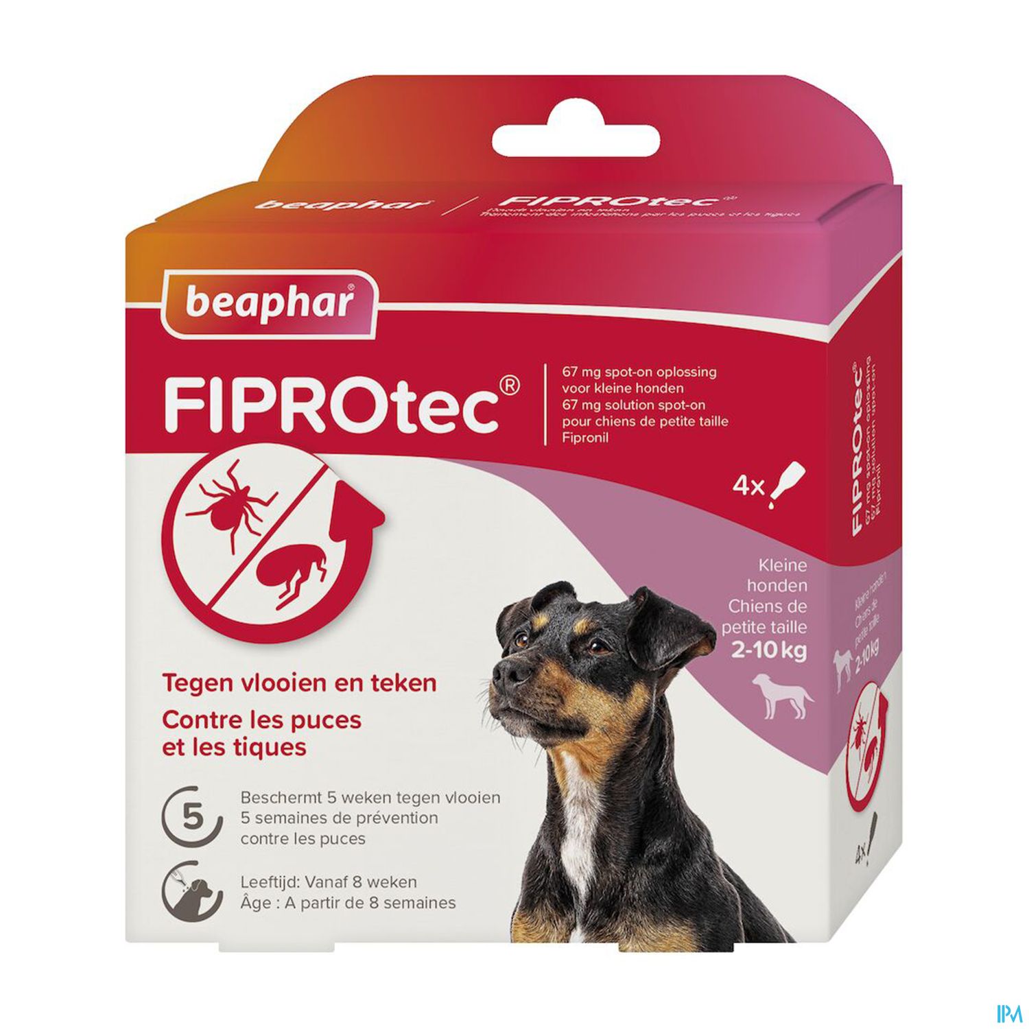 BEAPHAR FIPROTEC 67MG PT CHIEN X4