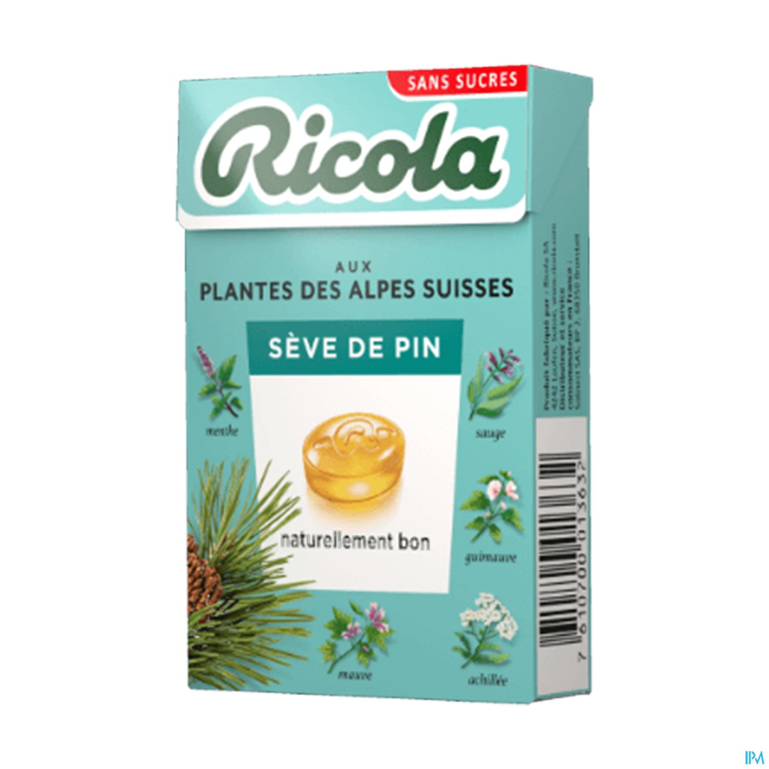 Ricola Sans Sucre Bonbon Seve De Pin 50g
