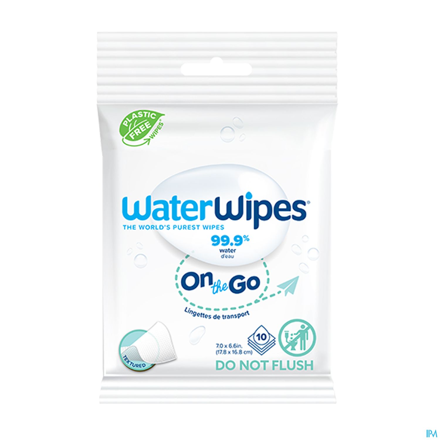 WATER WIPES LINGET BB ON THE GO 10