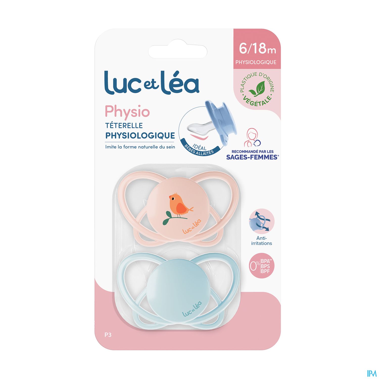 Luc Et Lea Sucette Physiologique 6/18m P3 X2