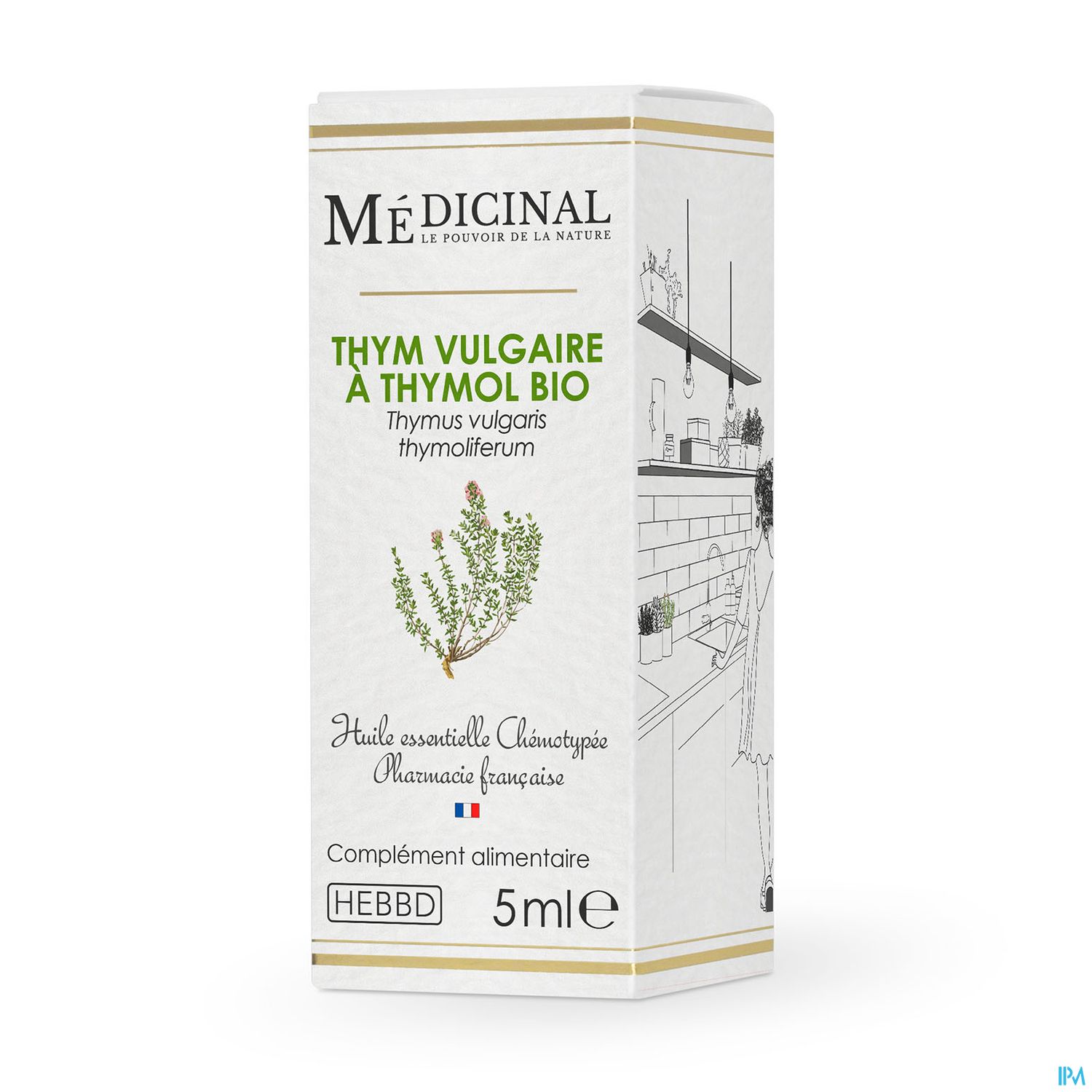 Medicinal Huile Essentielle Thym Thymol Bio 10ml