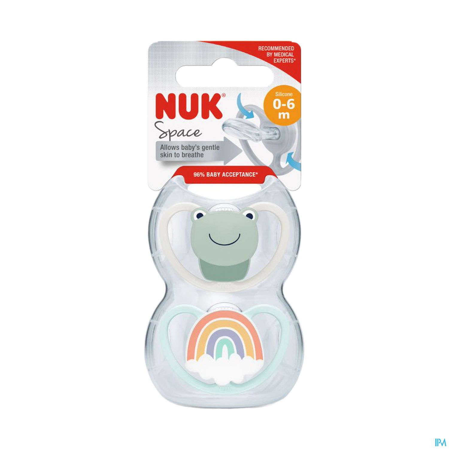 Nuk Sucette Silicone Space 0/6m Fille X2