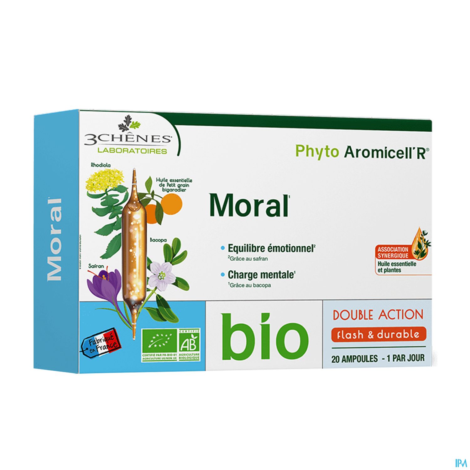 3 CHENES PHYTOAROMICEL MORAL AMP20