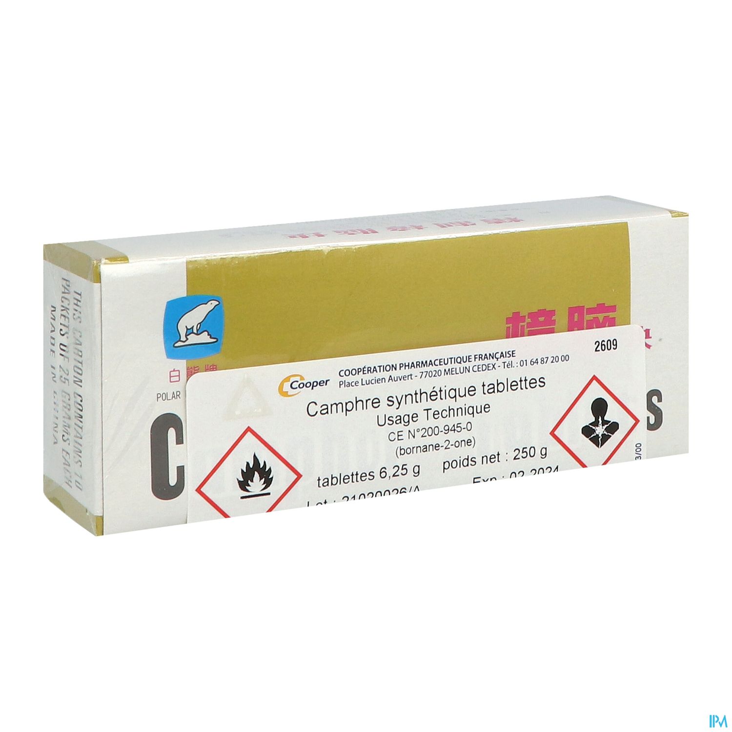 Cooper Camphre Synthetique Tablette 250g