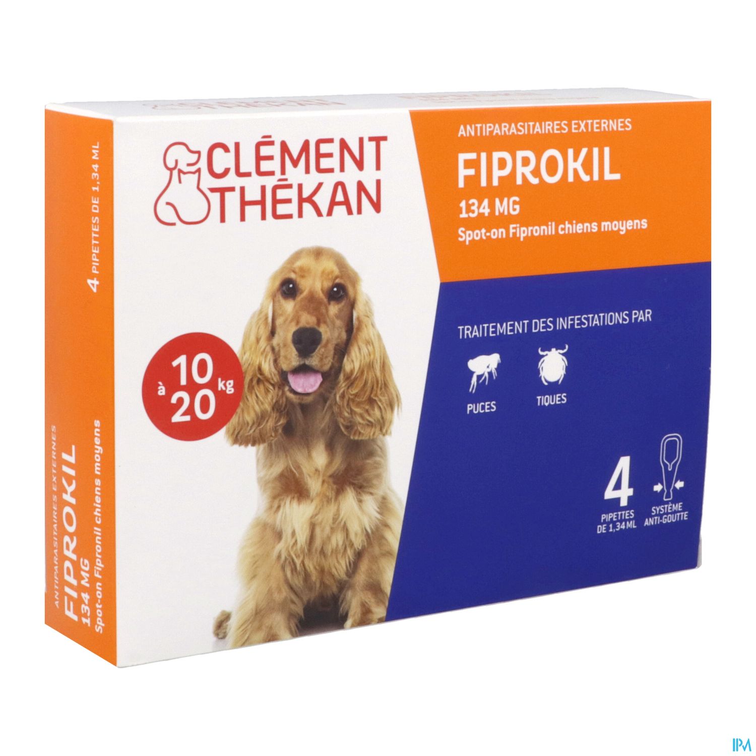 Clement Thekan Fiprokil Spot On Chien 10/20kg X4