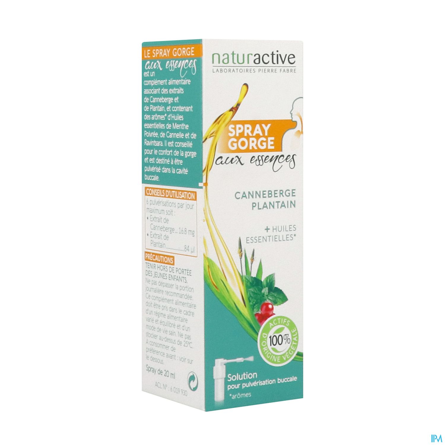 Naturactive Spray Gorge Aux Essences 20ml