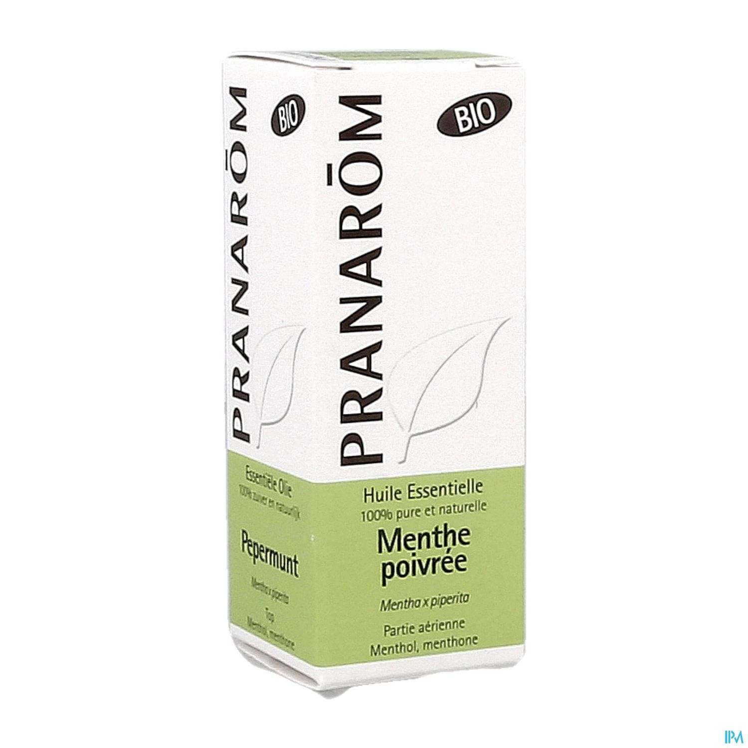 Pranarom Huile Essentielle Bio Menthe Poivree Partie Aerienne 10ml