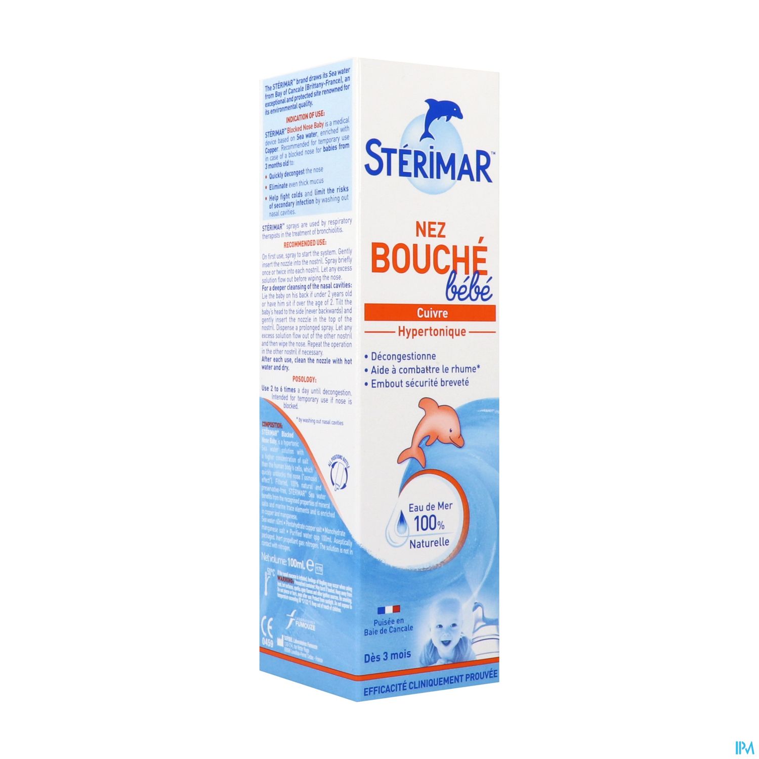 Sterimar Bebe Nez Bouche Solution Nasale 100ml
