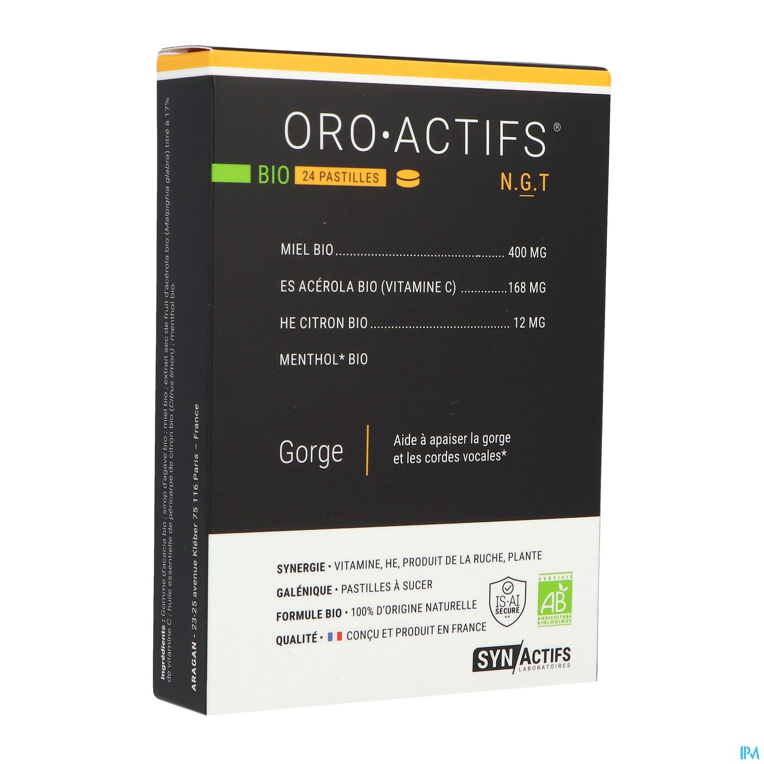 SYNACTIFS OROACTIFS PAST BIO 24