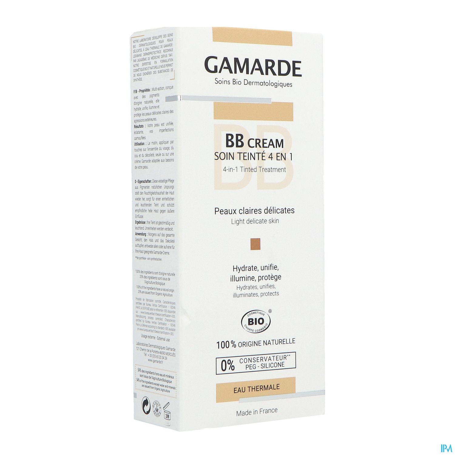 Gamarde Bb Cream Peau Claire Bio 40g