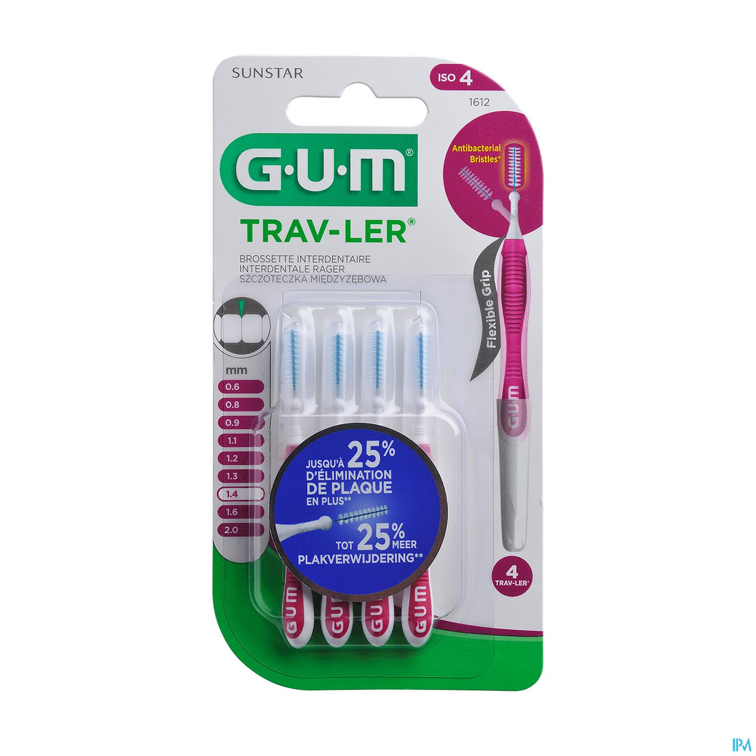 Gum Travler Brossette Interdentaire Cylind 1mm4 X4