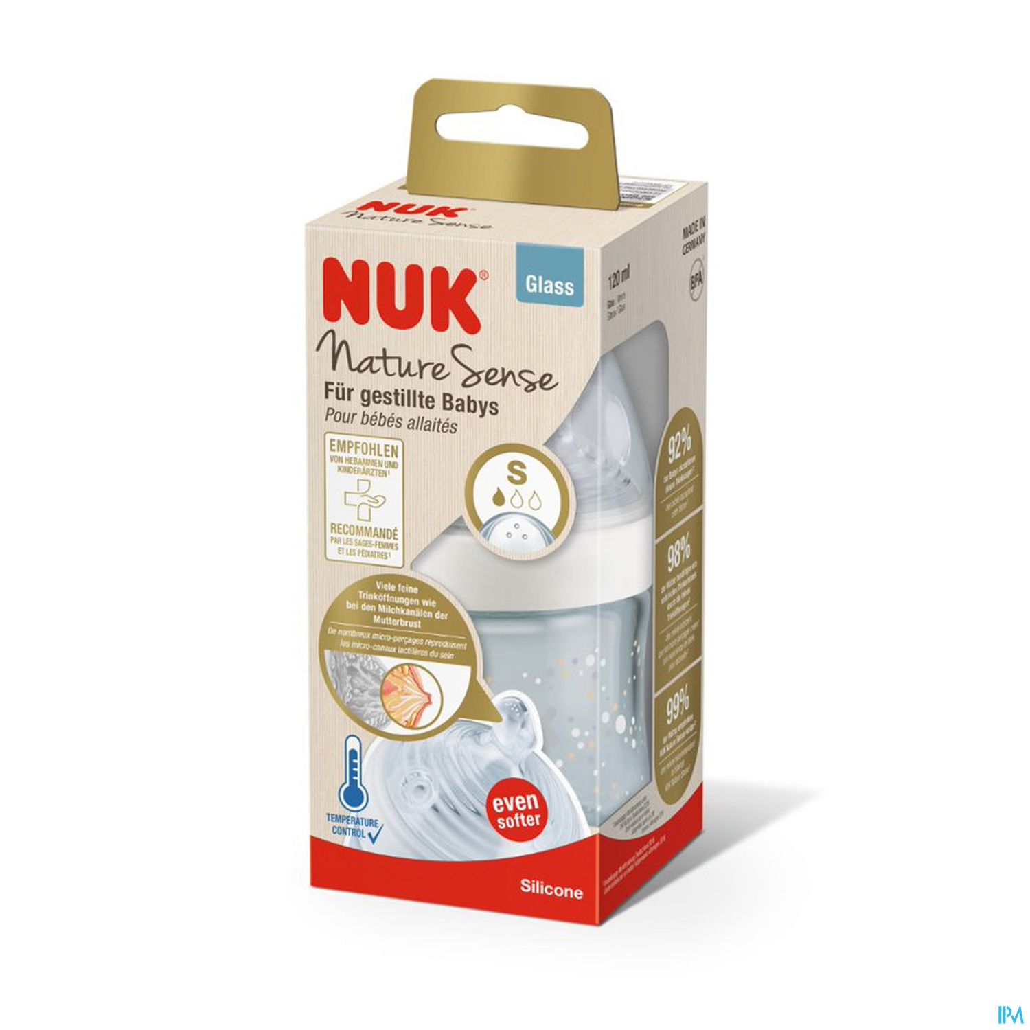 BIB NAT SENS TC 0-6M TM VERRE120ML