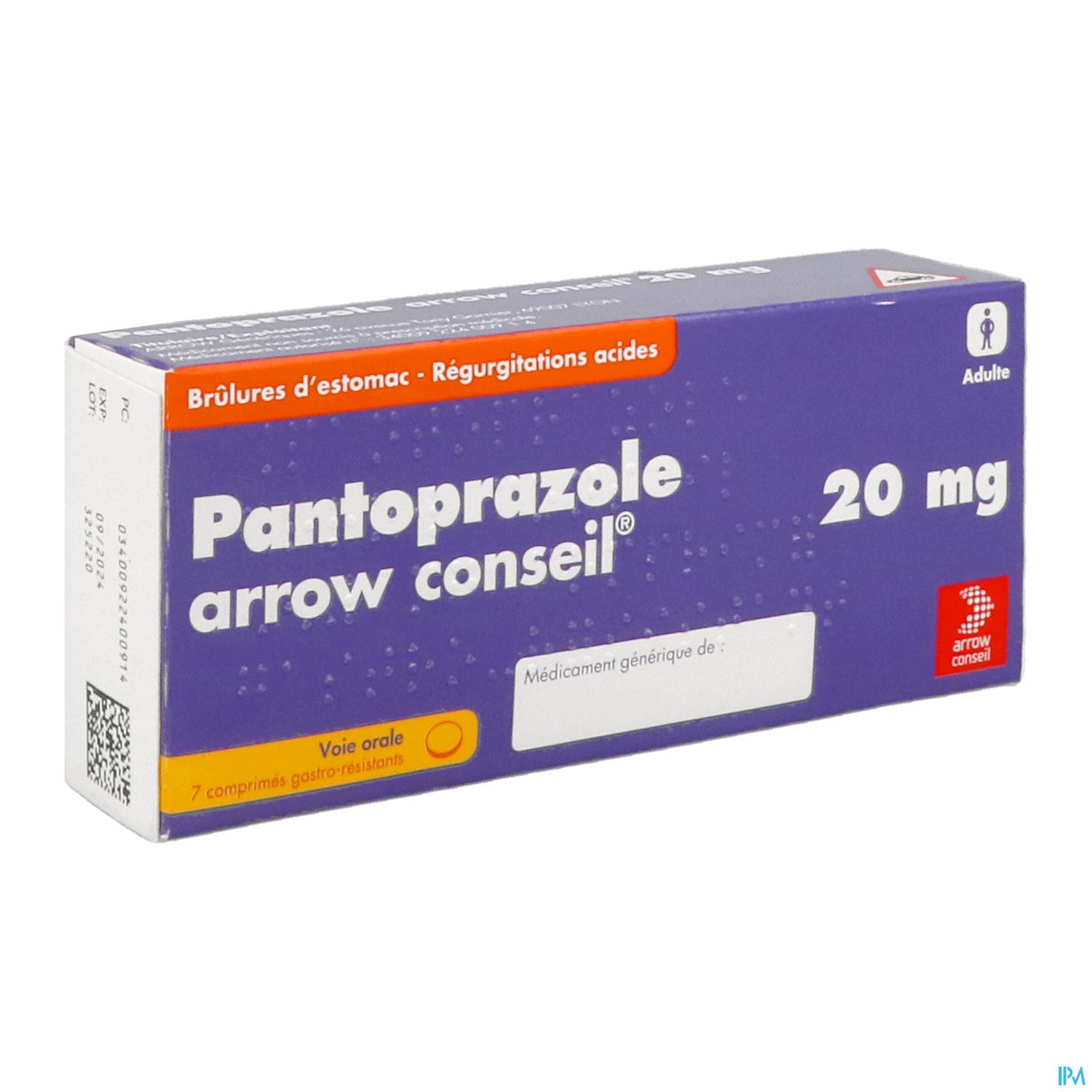 PANTOPRAZOLE 20MG ARW CONS CPR 7