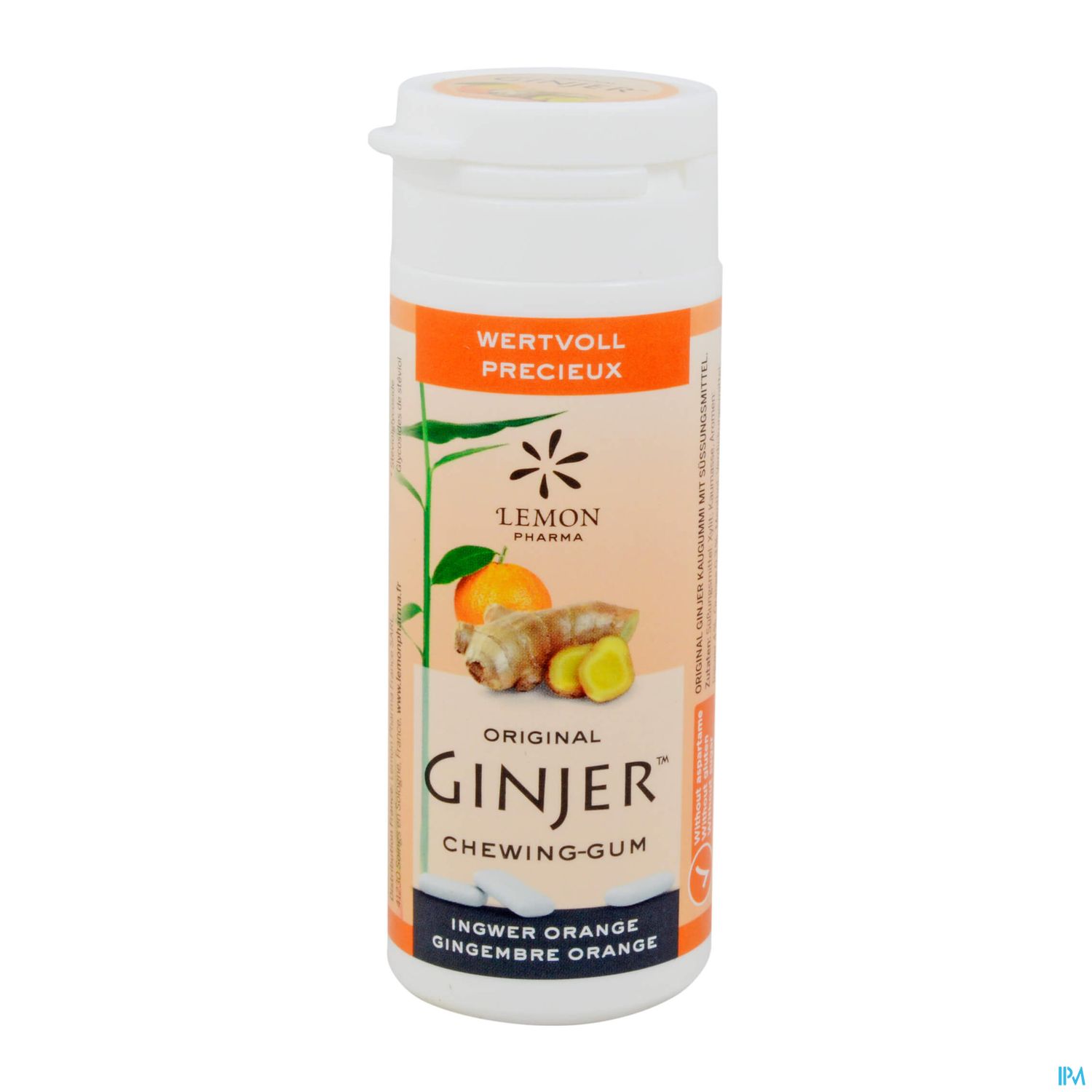 GINJER CHEWING GUM GINGEMB/ORAN30G