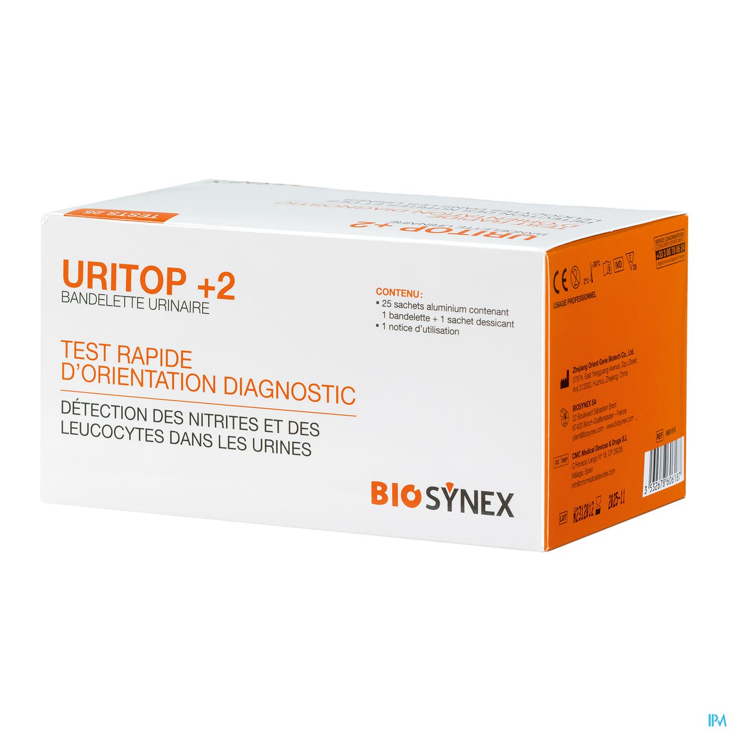 URITOP+ 2 BANDELETTE URINAIRE 25