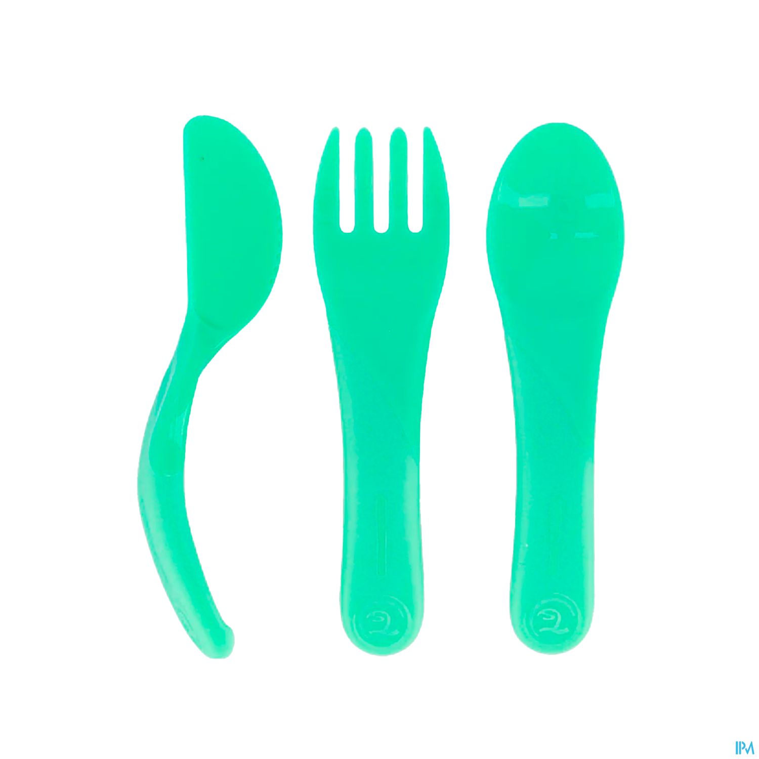 Twistshake Couverts D Apprentissage Silicone Vert Pastel X3