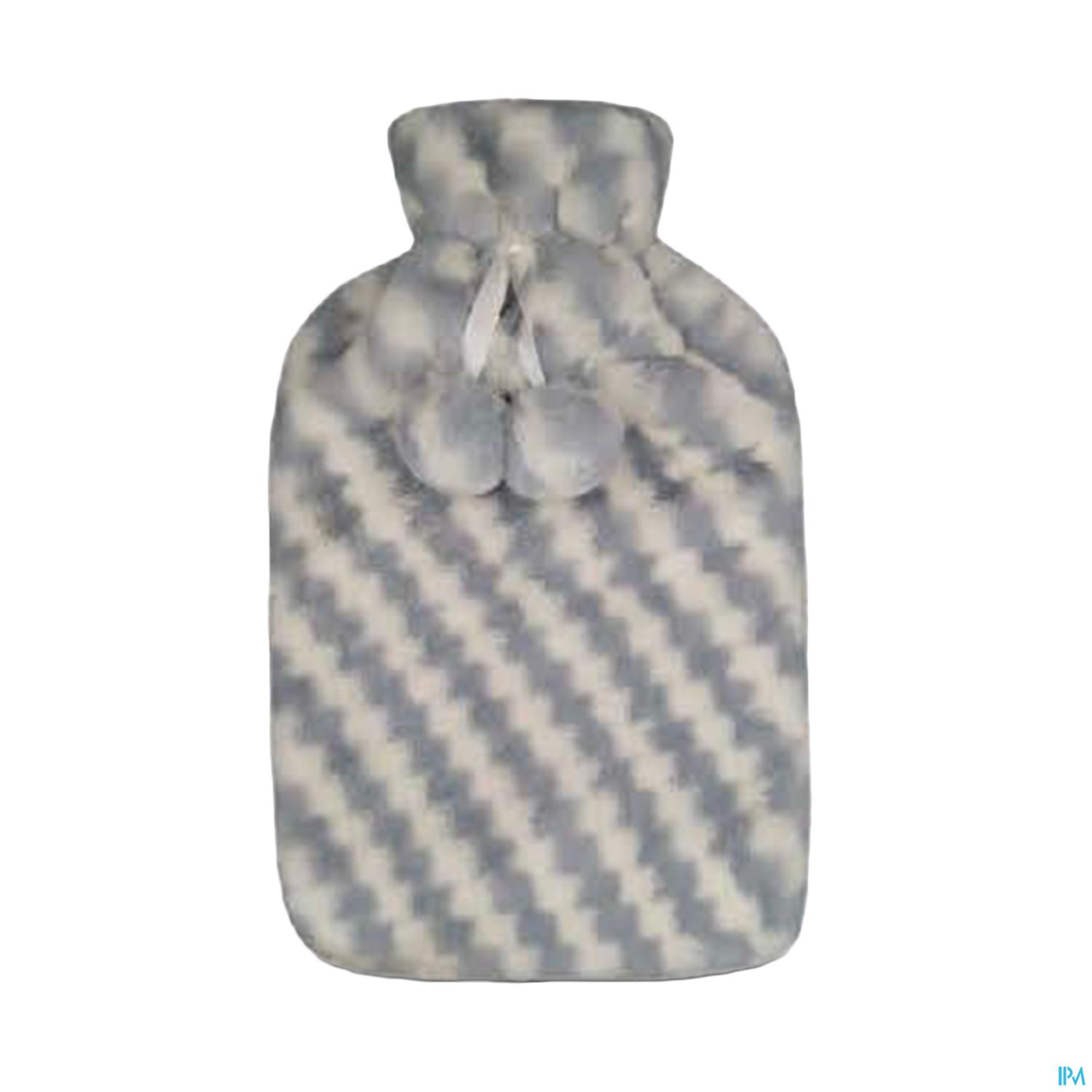 L2N BOUILLOTTE FOURRURE RAYE GRIS