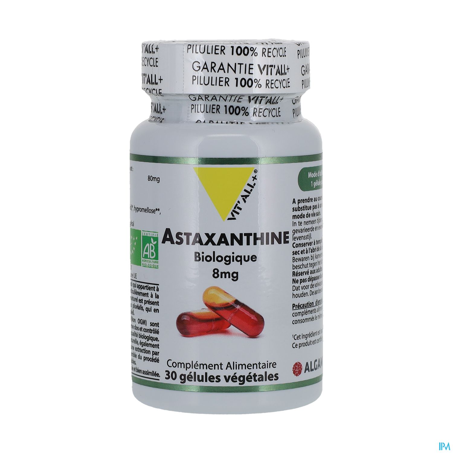 VIT'ALL+ ASTAXANTHINE 8MG GELU 30