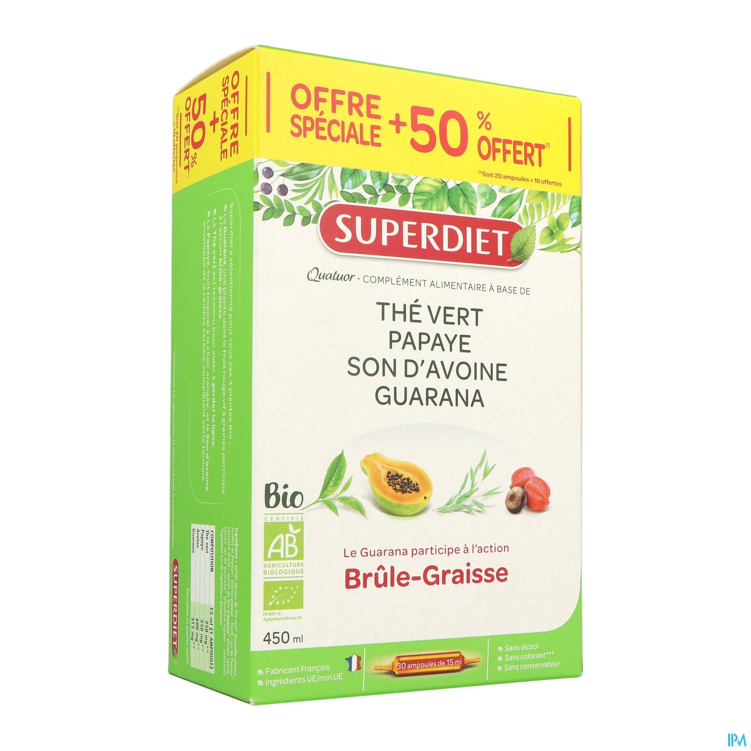 Superdiet Quatuor Bio Brule Graisse Amp 20 + 10off