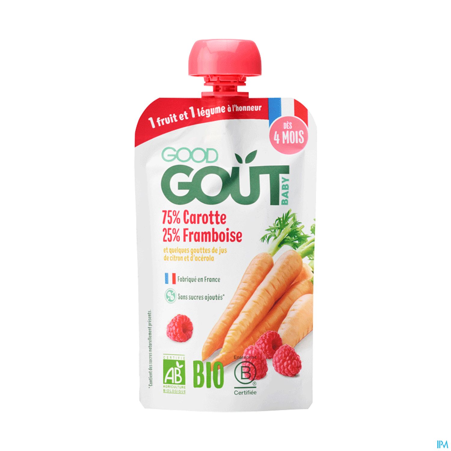 GOODGOUT CAROTTE/FRAMBOISE 120G