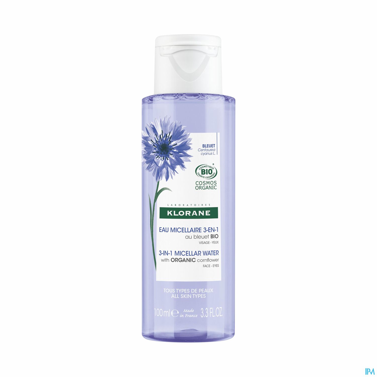Klorane Eau Micellaire 3en1 Au Bleuet Bio 100ml