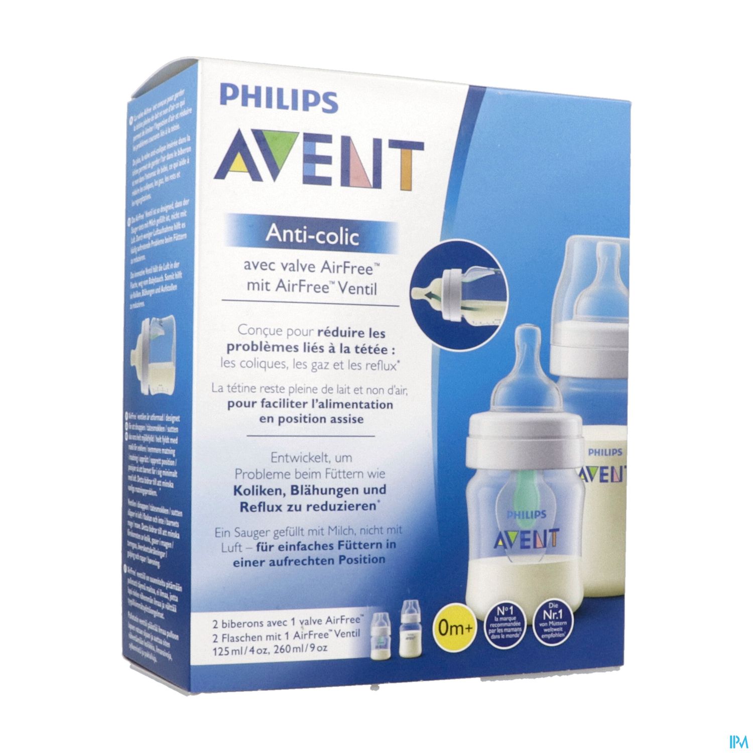 BIB AVENT A/COLIC AIRFREE125+260ML