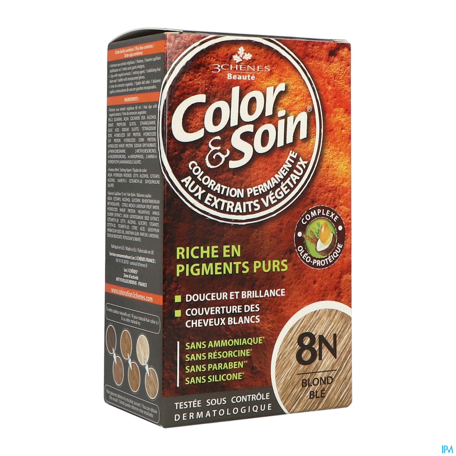 3 CHENES COLOR/SOIN BL BLE 8N