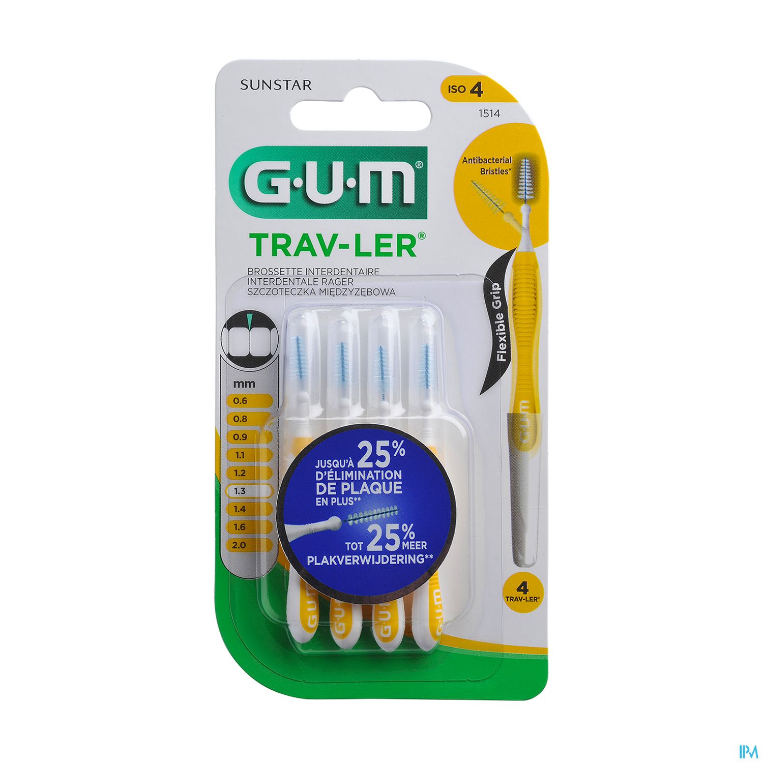 Gum Travler Brossette Interdentaire Coniqu 1mm3 X4