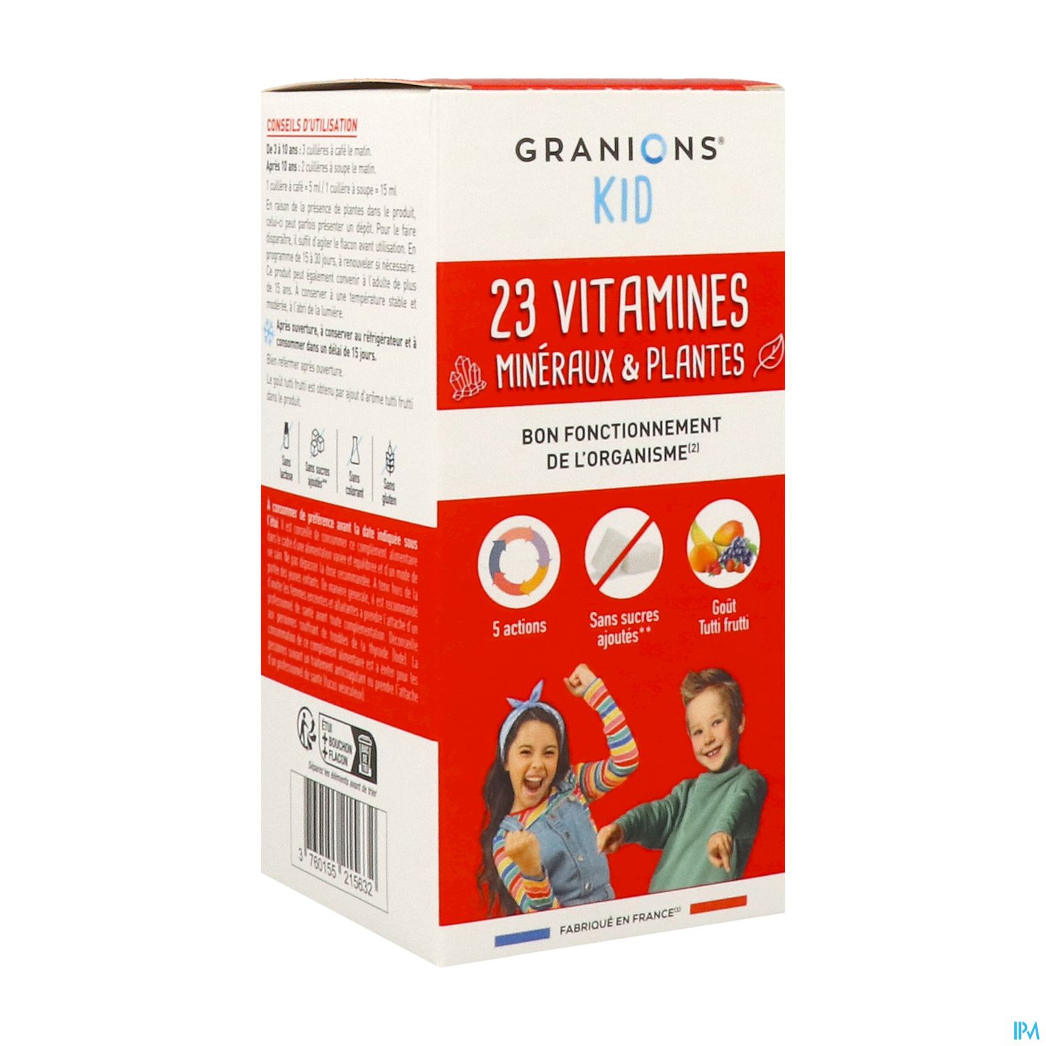 Granions Kid 23 Vitamines Solution Buvable Pomme 200ml