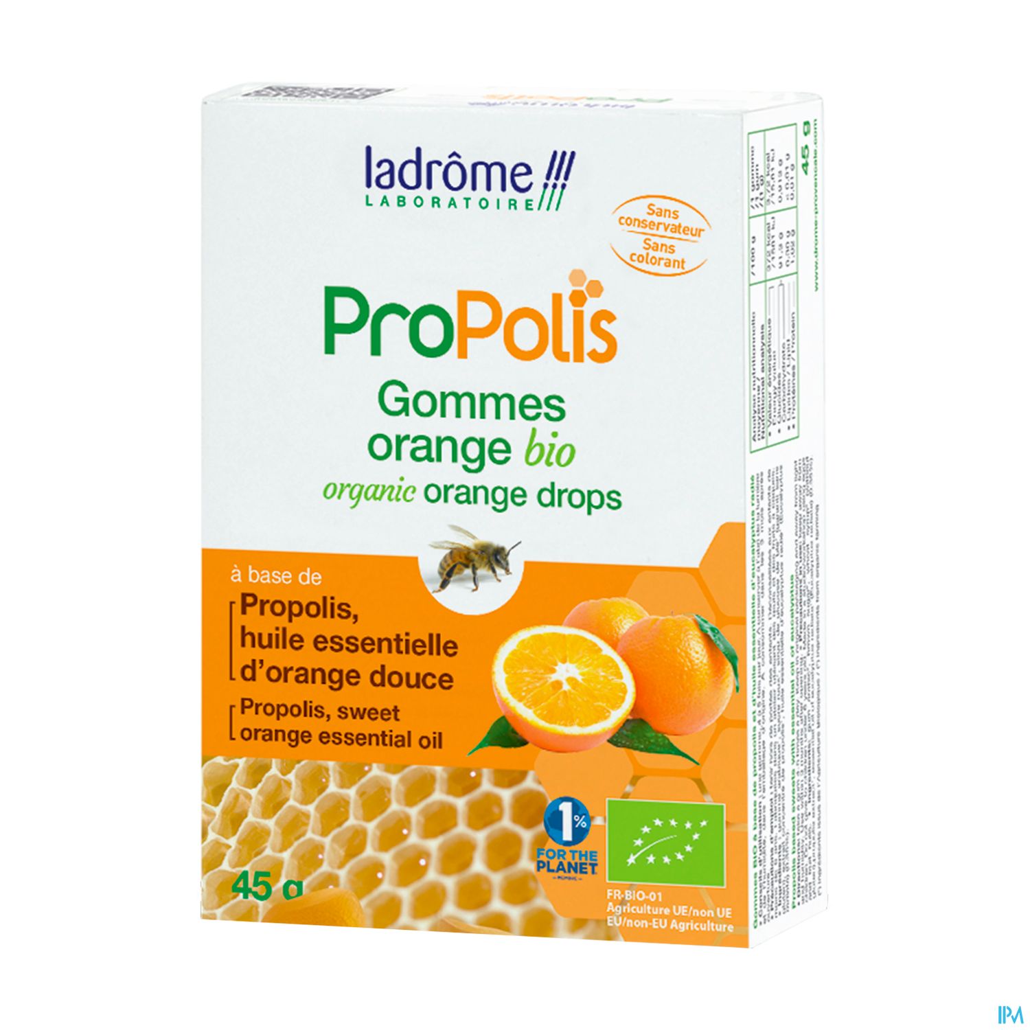 PROPOLIS LADROME ORANGE GOMMES 45G