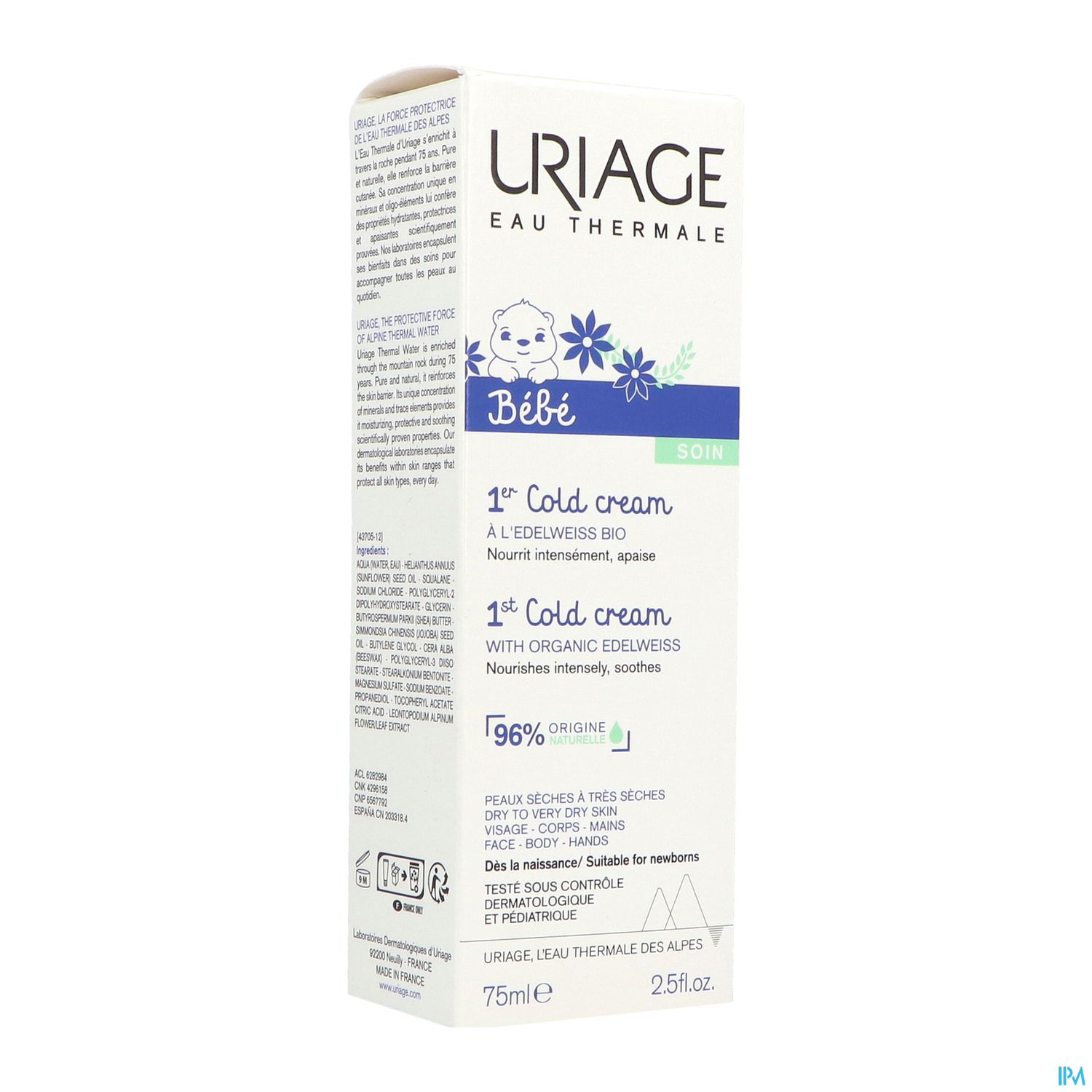 Uriage Bebe 1er Cold Cream Edelweiss Bio 75ml
