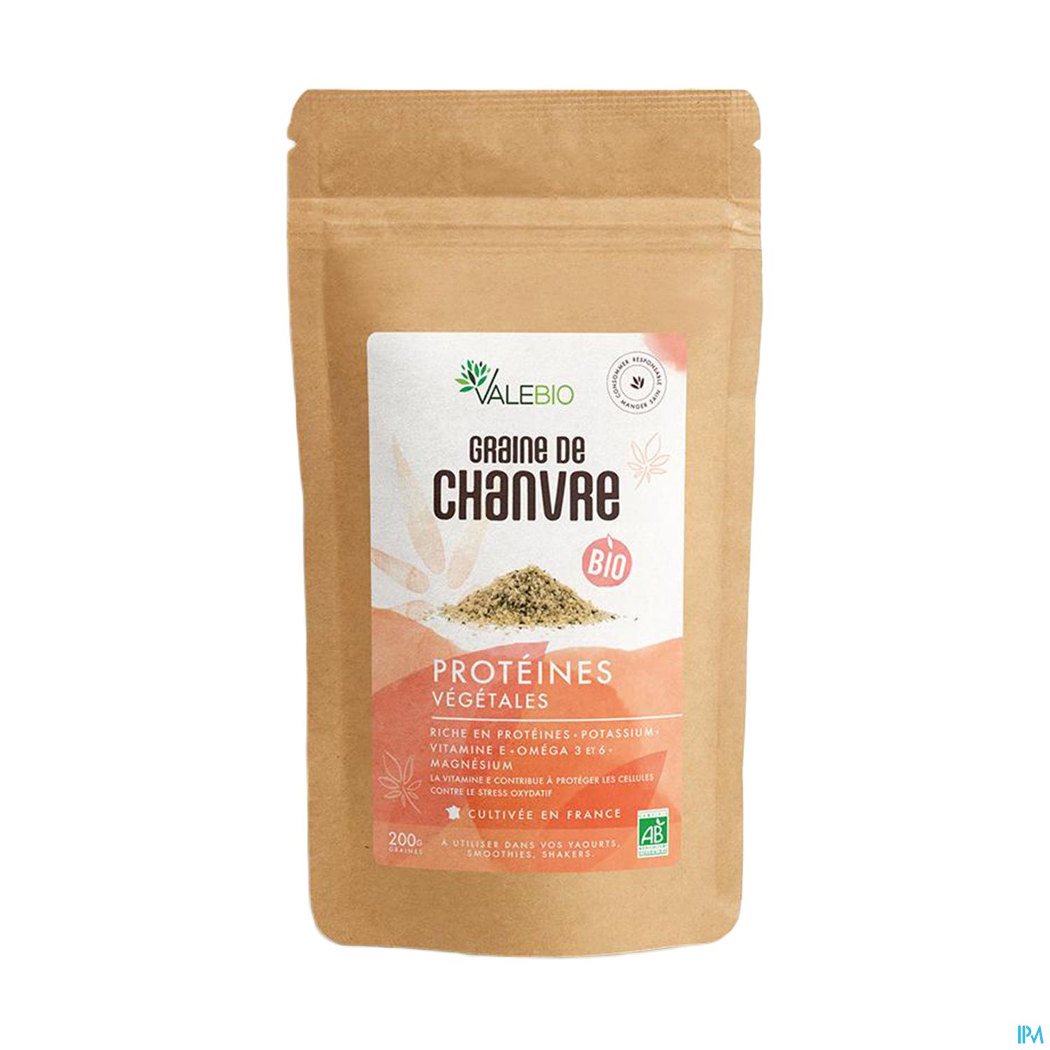 Valebio Proteines Vegetale Graine De Chanvre Decortiquee Bio 200g