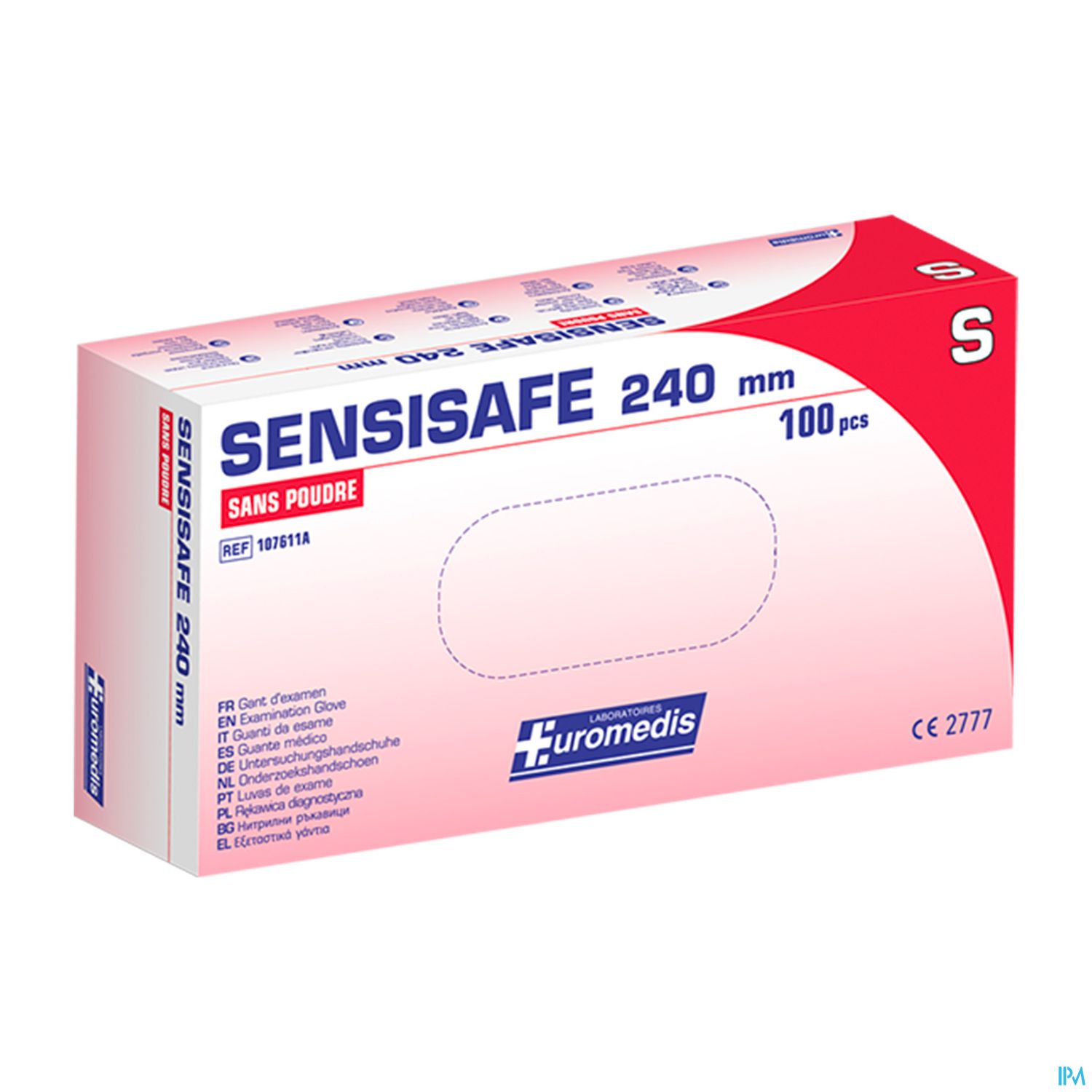 Euromedis Gant Examen Sensisafe Sans Latex Sans Poudre T6/7 100