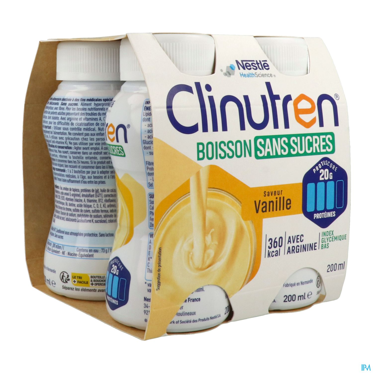 CLINUTREN BOIS S/SUCRE VANIL 200X4 — Pharmacie Européenne 24/24 by Nexum