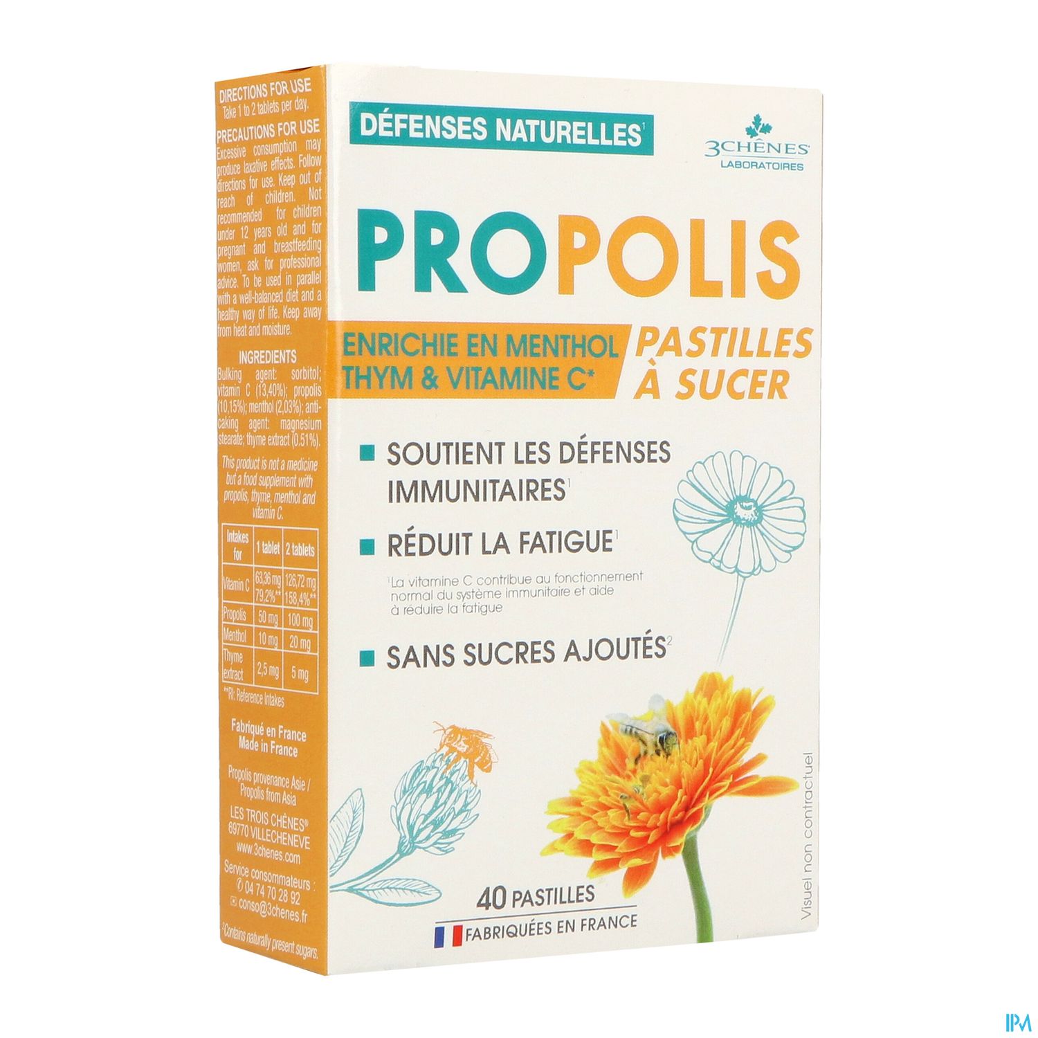 3chenes Propolis Pastille A Sucer 40