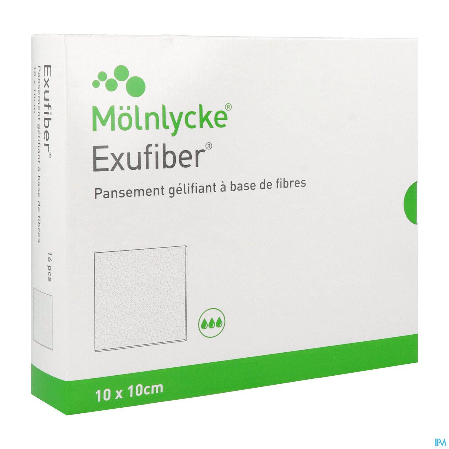 EXUFIBER PANSEMENT 10 CM X 10 CM BT16