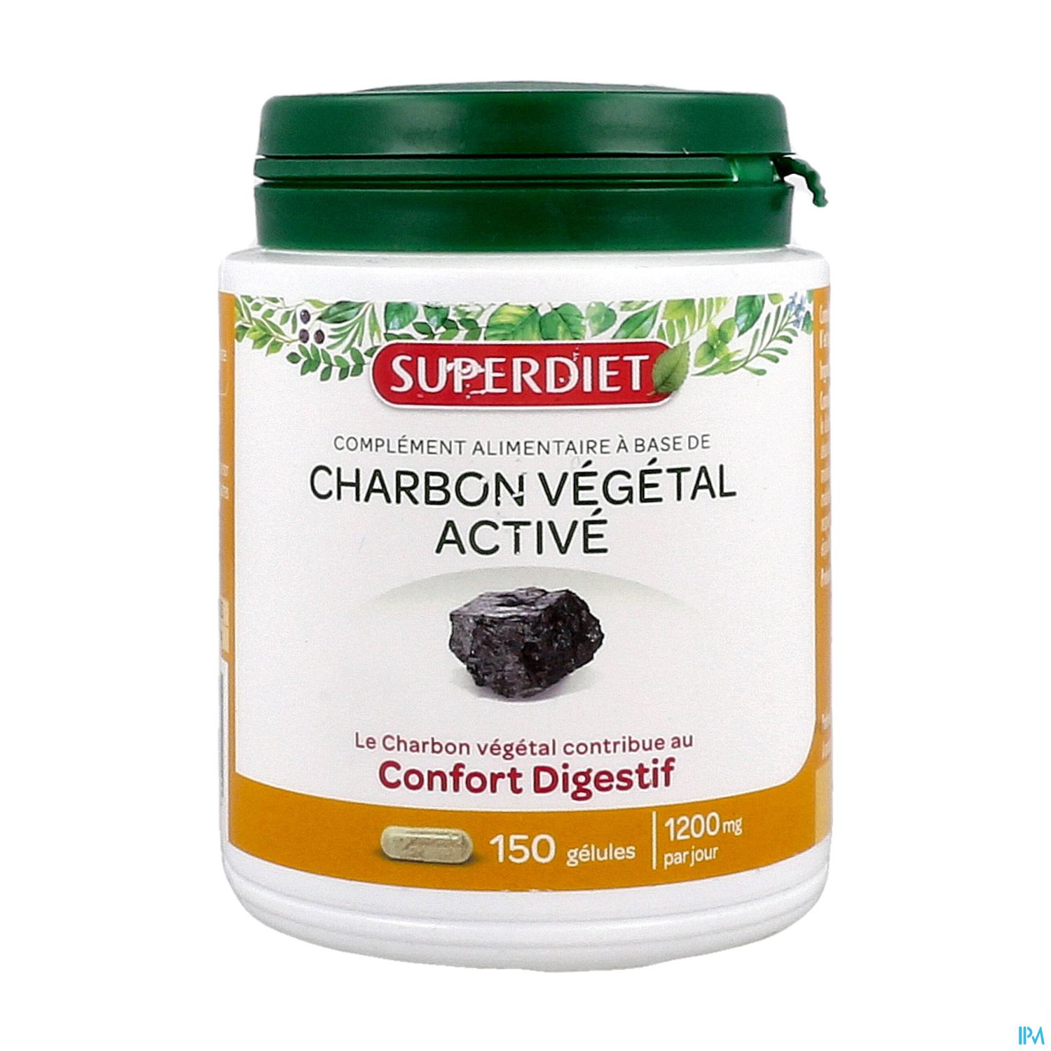 SUPERDIET CHARBON VEG ACTIV GEL150