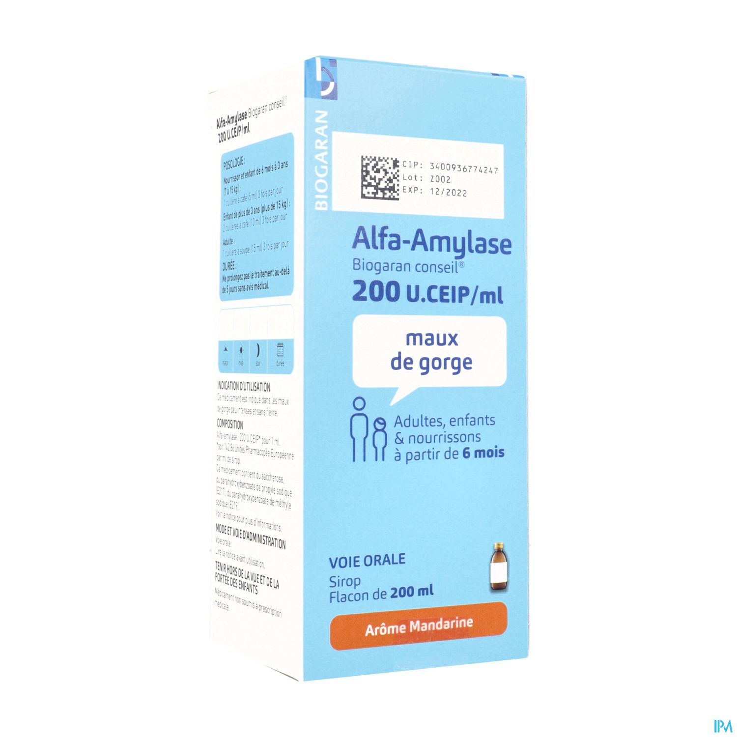 ALFA-AMYLASE 200U BIOG C SP200ML