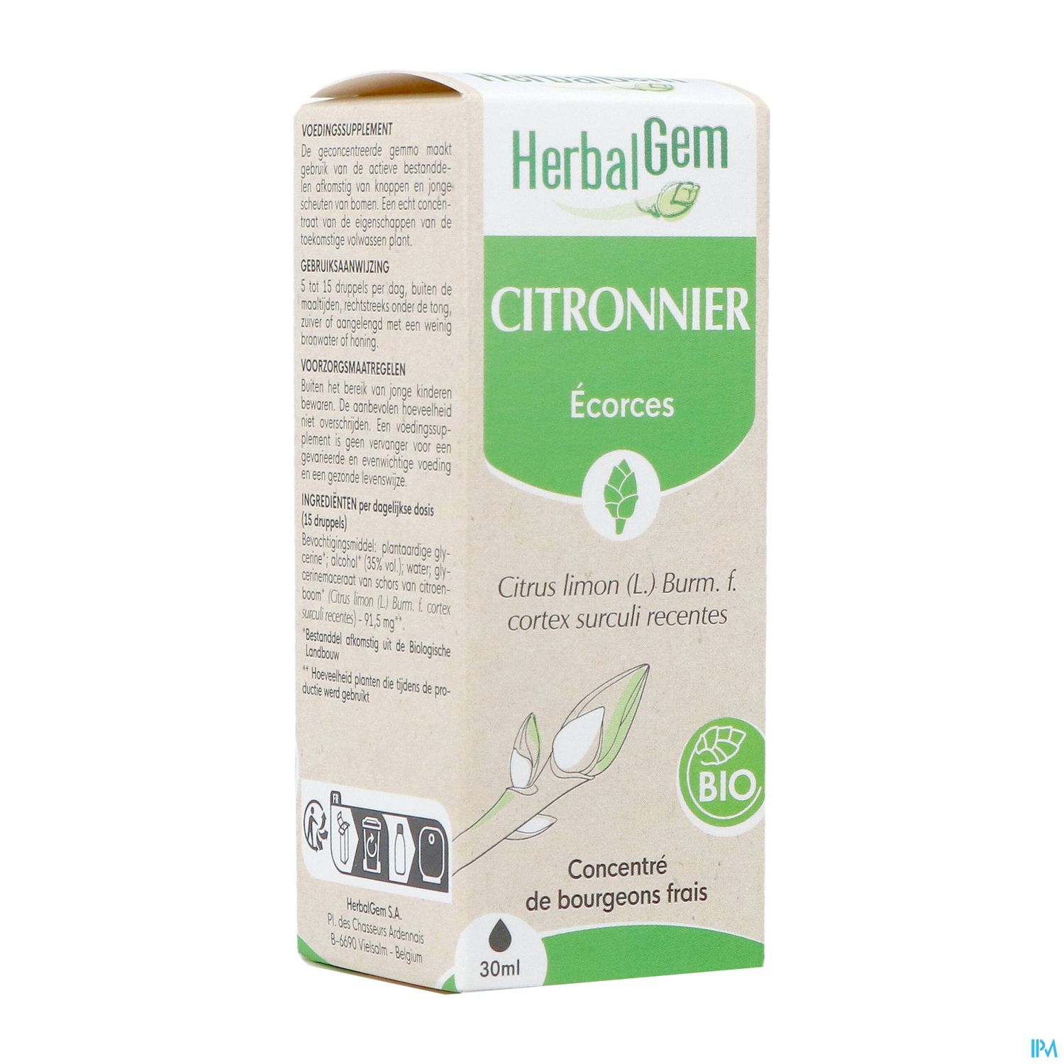 Herbalgem Citronnier Bourgeon Macerat Gly Bio 30ml