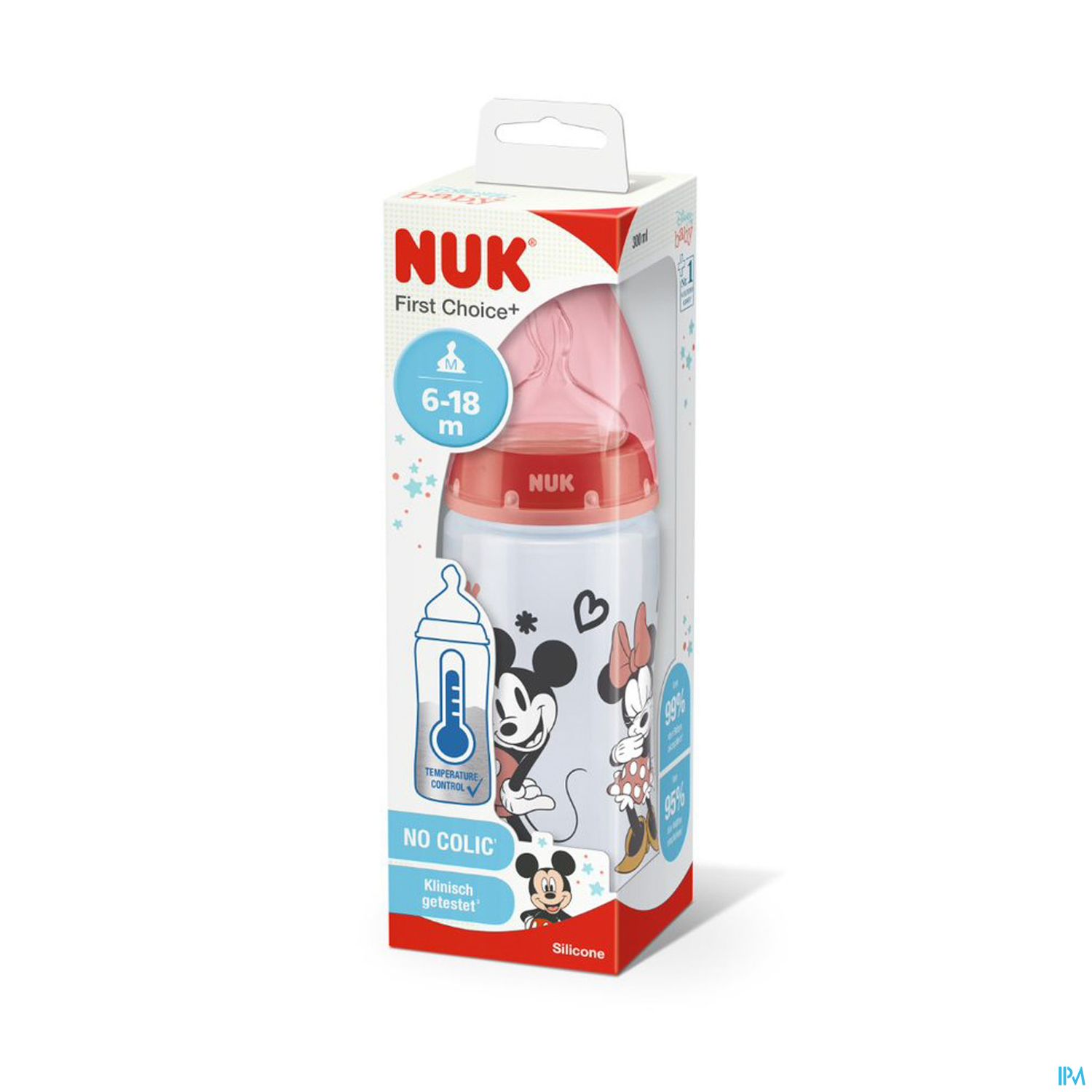BIB NUK SIL6-18M FC+TC MINNIE300ML