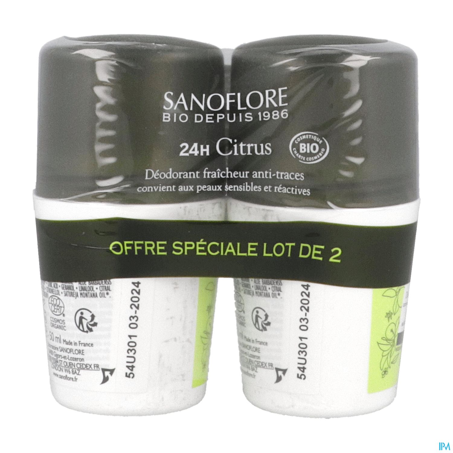 SANOFLORE DEO 24H CITRUS 50MLX2