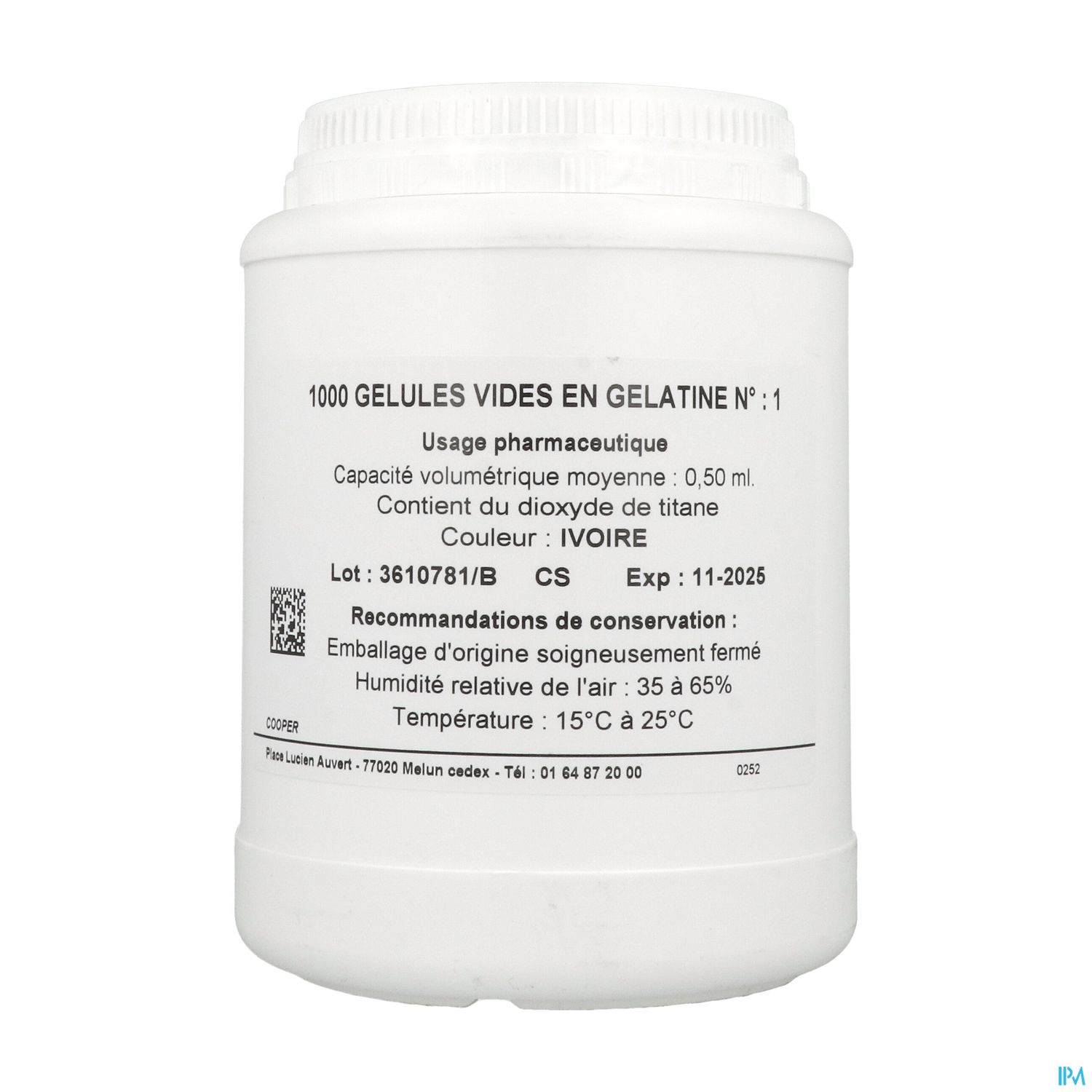Cooper Lga Gelule Vide Opaque Ivoire 1 0ml50 1000