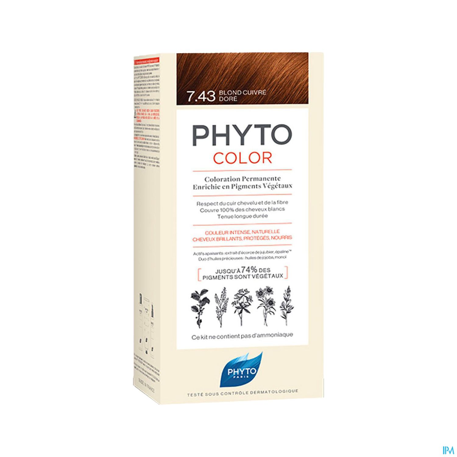 PHYTO COLOR 7,43 BLOND CUIVRE/DORE
