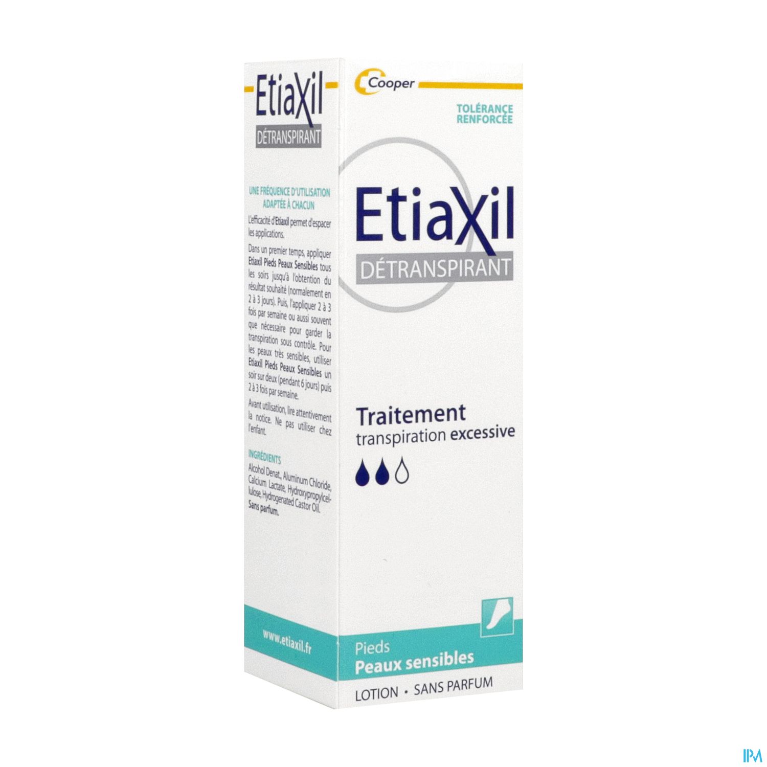 Cooper Etiaxil Detranspirant Pieds Lotion Peaux Seches 100ml
