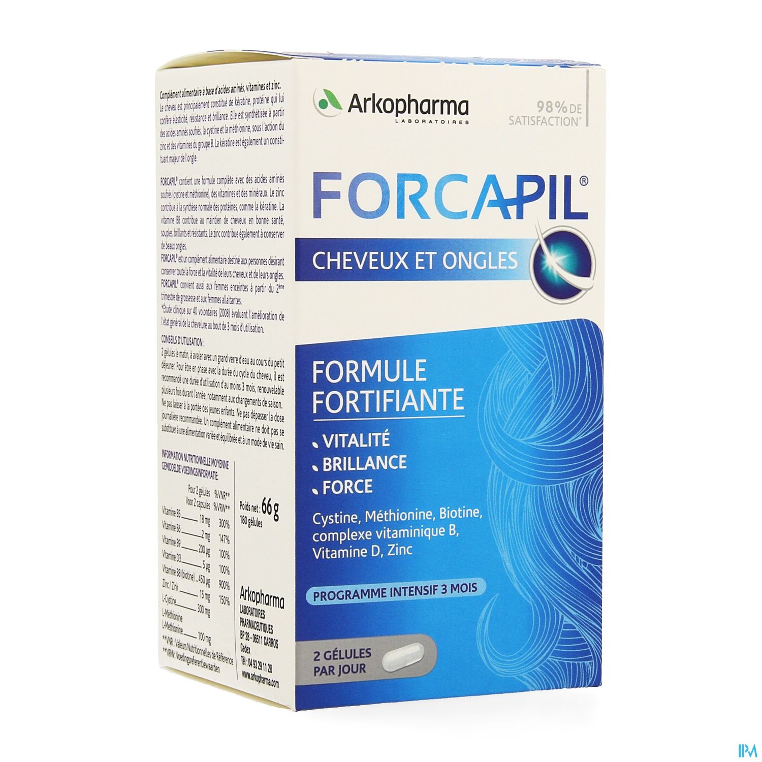 FORCAPIL COMPL ALIM GELUL 180
